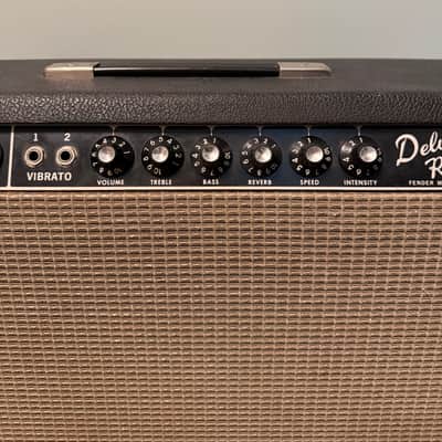 1965 Fender Deluxe Reverb 2-Channel 22-Watt 1x12" Guitar Combo Blackface Vintage with Anvil Flight Case image 3