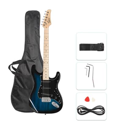 Glarry GST Electric Guitar Blue image 9