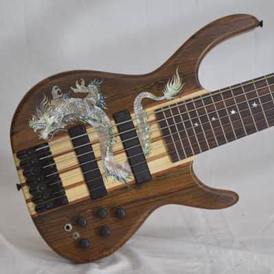 Antonio Tsai 7 String Bass/Guitar 2016 Mexico Bocote Abalone image 1
