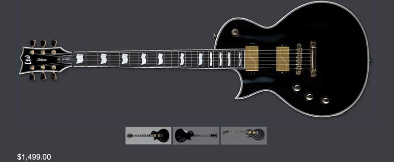 ESP LTD EC-1000 LH - Black Fishman Fluence Gold hardware image 1