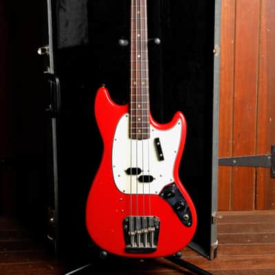 Fender Mustang Bass Guitar Torino Red Vintage 1966 Pre-Owned image 2