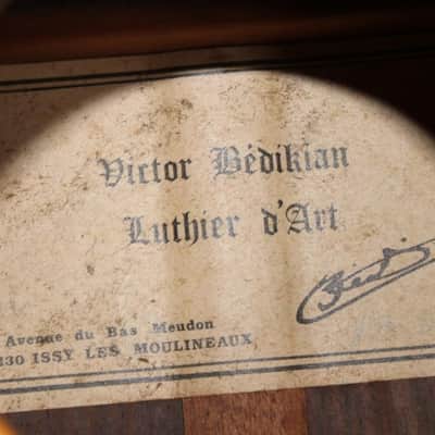 BEDIKIAN Victor Luthier Classique 4/4 n°29/12/73 - Natural - France image 10