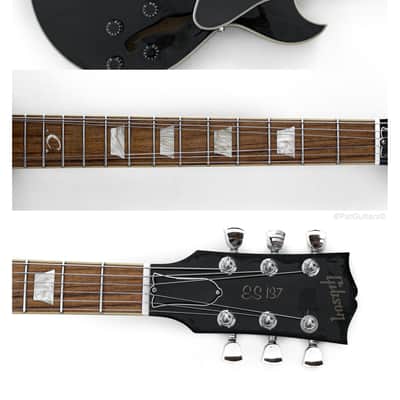 2012 Gibson ES-137 Classic in Black. Signed by Johnny Winter image 8