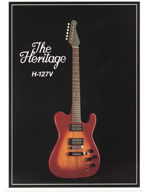 Heritage Guitars- H-127V, promotional print/cut sheet, 1988 image 1