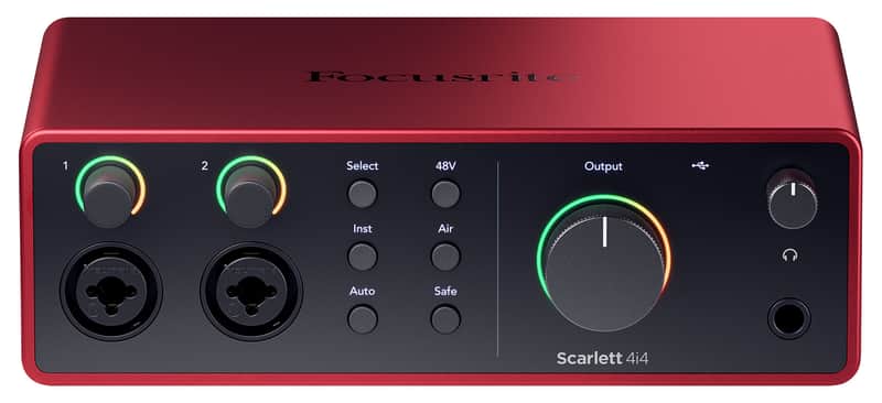 Focusrite Scarlett 4i4 4th Gen Studio Recording USB Audio Interface+Software image 1