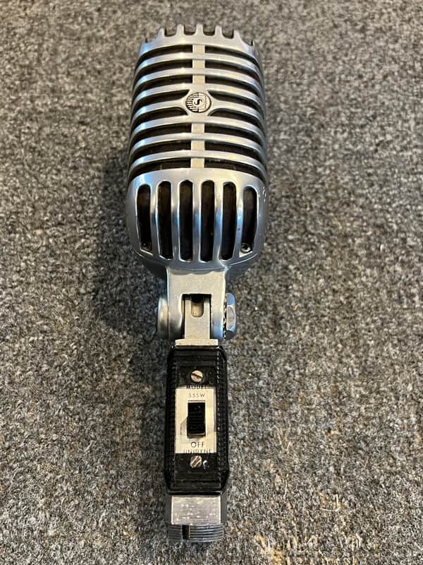 Shure 55SW Switch Unidyne Microphone Vintage 1960 Aluminum Pat Pending image 1
