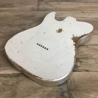 Made to Order - FRANCHIN Mars guitar body Relic Aged METALLIC LEAF (Gold/Silver/Copper) Basswood Poplar Telecaster-Tele-T-Style Made in Italy image 6