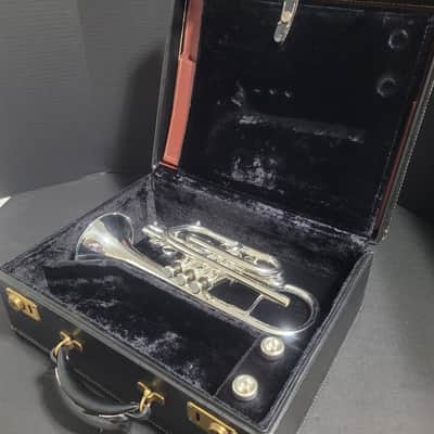 Getzen Capri Series Cornet Shepherd's Crook ,2 Mouthpieces & Hardcase . 1992 - Silver plated image 19
