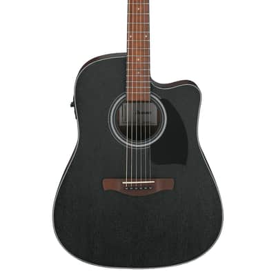 Ibanez PF54CEWKH Acoustic Electric Guitar - Weathered Black Open Pore Top image 1