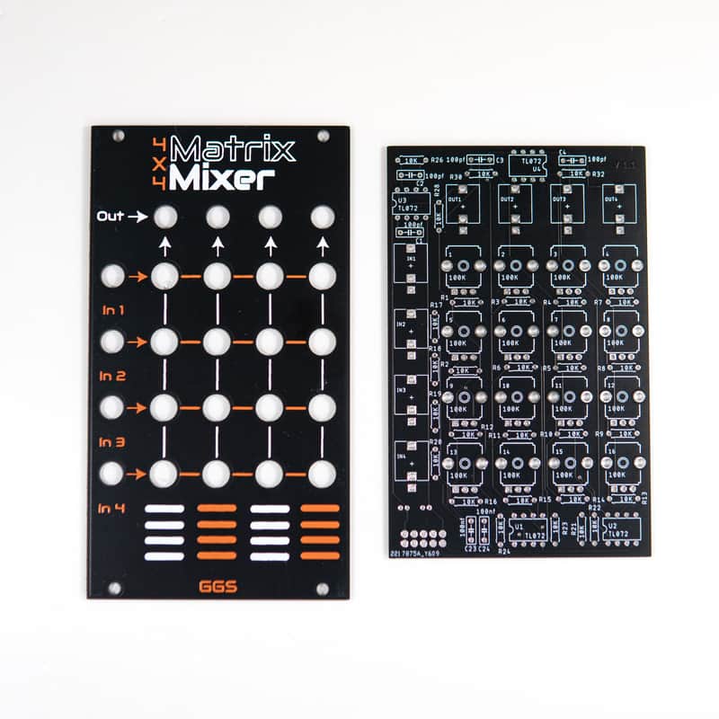 Matrix Mixer / Eurorack / DIY Synth / PCB + Front Panel kit / Modular synth mix image 1