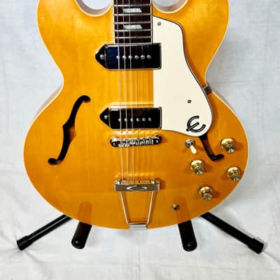 RARE 1ST YEAR 1996 (PEERLESS KOREA) NATURAL FINISH EPIPHONE CASINO ELECTRIC GUITAR & OHSC L@@K image 3