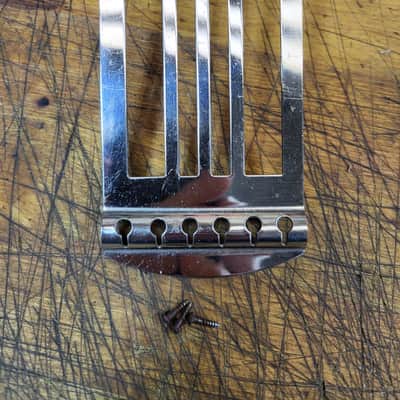 RARE Vintage Pre War 1939 Harmony Sears and Roebuck Silvertone Stella Parlor Cowboy Guitar Tailpiece Luthier Parts image 1