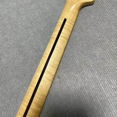 30 inch Short scale bass 22frets flame Maple Electric guitar neck bass neck 30" Short Scale 4-String Bass Neck Maple Fingerboard, 30inch Mustang Style, Dot Inlays, image 5