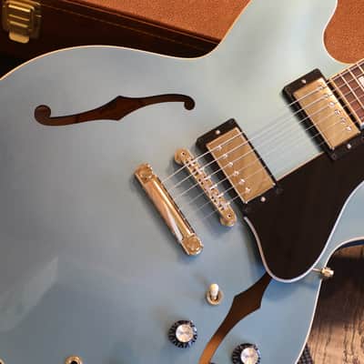 2024 Gibson ES-335 Block Semi-Hollow Electric Guitar Pelham Blue + OHSC image 4
