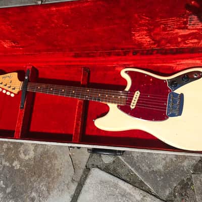 1964 Fender Musicmaster Olympic White OHSC 24"scale image 2