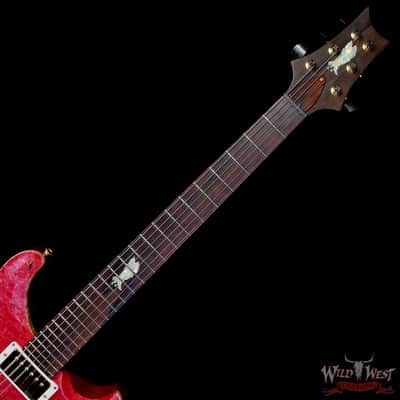 Paul Reed Smith PRS Private Stock # 11317 Custom 24 Piezo Stoptail Maple Burl Top Madagascar Rosewood Fingerboard Bonnie Pink 7.80 lbs image 4