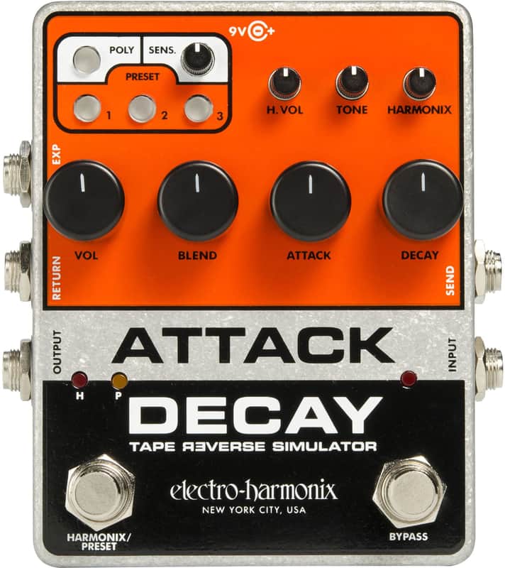 Electro-Harmonix Attack Decay Reverse Tape Simulator | Reverb