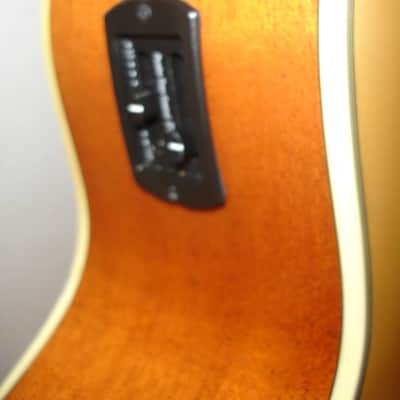 Dean EAB Acoustic Electric Bass Guitar, Satin Natural w/ Bag image 7