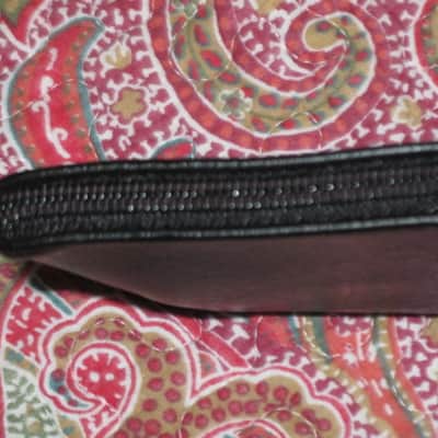 lightly used very clean 1980s Shure microphone pouch, outer areas are black vinyl with a very light reptile texture/appearance & one area has a red & silver graphic / inside is black / black zipper (NO microphone) 10 inches W, 4 & 1/2 inches H image 7