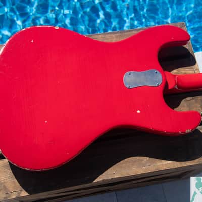 Vintage 1965 Mosrite of California "The Ventures" 4 String Bass w Brazilian Rosewood FB & OHSC - Made in the USA image 7
