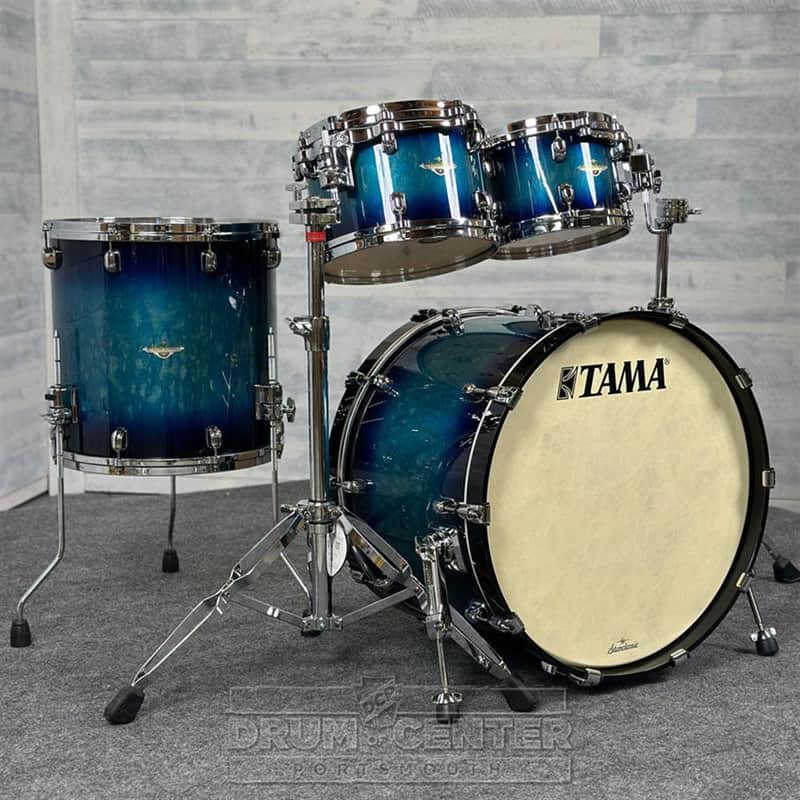 Tama Starclassic Maple 4pc Drum Set Molten Electric Blue Burst image 1