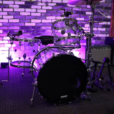 DW Design Series Acrylic 8x10/9x12/14x16/18x22/5.5x14" 5pc Shell Pack 2015 - Present - Clear Acrylic image 13