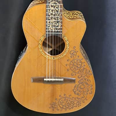 Blueberry Handmade Classical Nylon String Parlor Size Guitar image 6