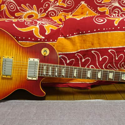 1989 Gibson Les Paul Pre-Historic Flametop ‘59 Reissue Cherry Sunburst Yamano image 3