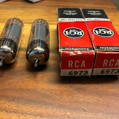 NOS Matched Pair RCA 6973 tubes image 5