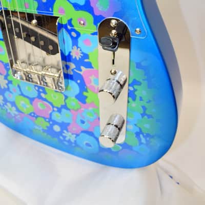 2022 Fender Vintage Custom '68 Telecaster NOS Electric Guitar, Maple Fingerboard, Blue Flower w/ Case image 5
