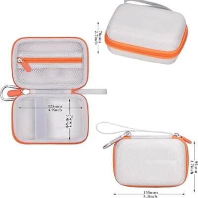 Case Compatible with Ultra-Portable Waterproof Dustproof Bluetooth Speaker, Portable Storage Bag for Accessories -White (Case Only) image 2