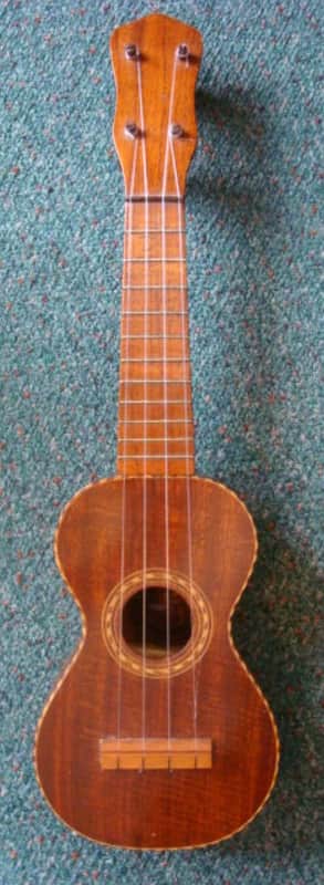 No Name Nunes Style Soprano Ukelele c1920's Solid Koa image 1
