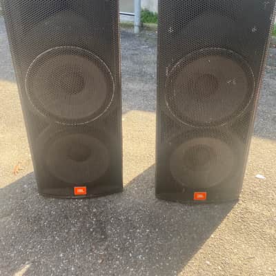 JBL PRO SPEAKER SYSTEM 2 SOUND POWER SP225-6 & 2 VENUE VS125HS LOWS SP-225-6 MID 90'S - BLACK DURA FLEX COATING image 1