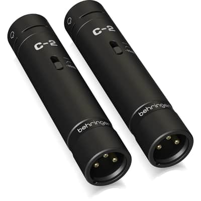 Behringer C-2 Dark Edition Matched Studio Condenser Microphones, Black, Pair image 5