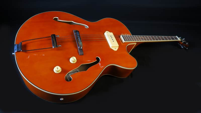 Craven Tenor Guitar 350JLS-AC John Lawlor Signature Tenor Archtop Guitar 2022 - Amber Cream image 1