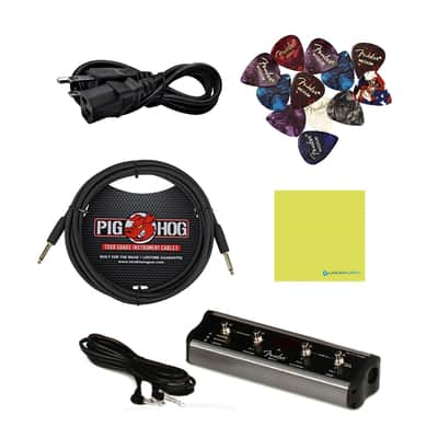 Mint Fender Rumble™ Stage 800 Bass Amplifier 120V, Black, 2376100000 Bundle w/ Pig Hog PCH10BK "Black Woven" Instrument Cable, Foot Switch, Power Cable, 12x Picks and Liquid Audio Polishing Cloth image 5