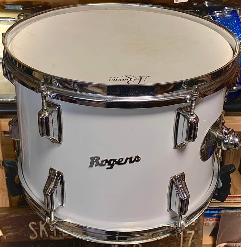 Roger’s 9"x13" Rack Tom - New England White - VG Condition - Fullerton Era image 1