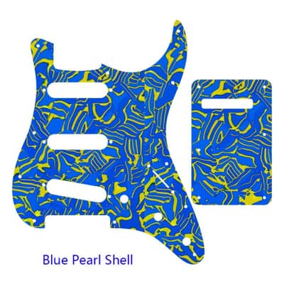 Guitar Pickguard With Back Plate Suit For USA/Mexico Fender Strat Standard SSS ST-Brown pearl Shell image 4