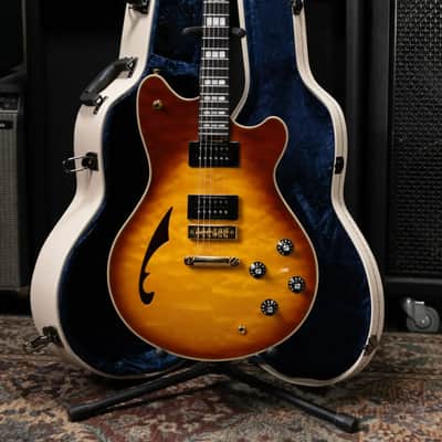EVH SA-126 Special QM Semi-Hollow Electric Guitar - Tobacco Sunburst with Hardshell Case - Used image 17