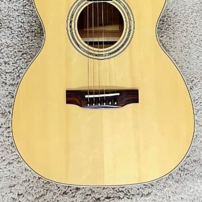 Zager ZAD-500MCE/N Solid Spruce/Mahogany Acoustic Electric OM Size + Case - Used image 1