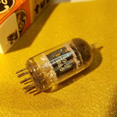 G.E. 5751 black plate triple mica AT1000 TESTED Vacuum Tube dual triode 1954-1959 image 8