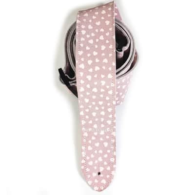 Pink Heart Leather Premium Leather Guitar Strap-Hearts Pink Leather Guitar Strap-100% Leather Guitar Strap- Acoustic, Electric Bass Guitars image 4