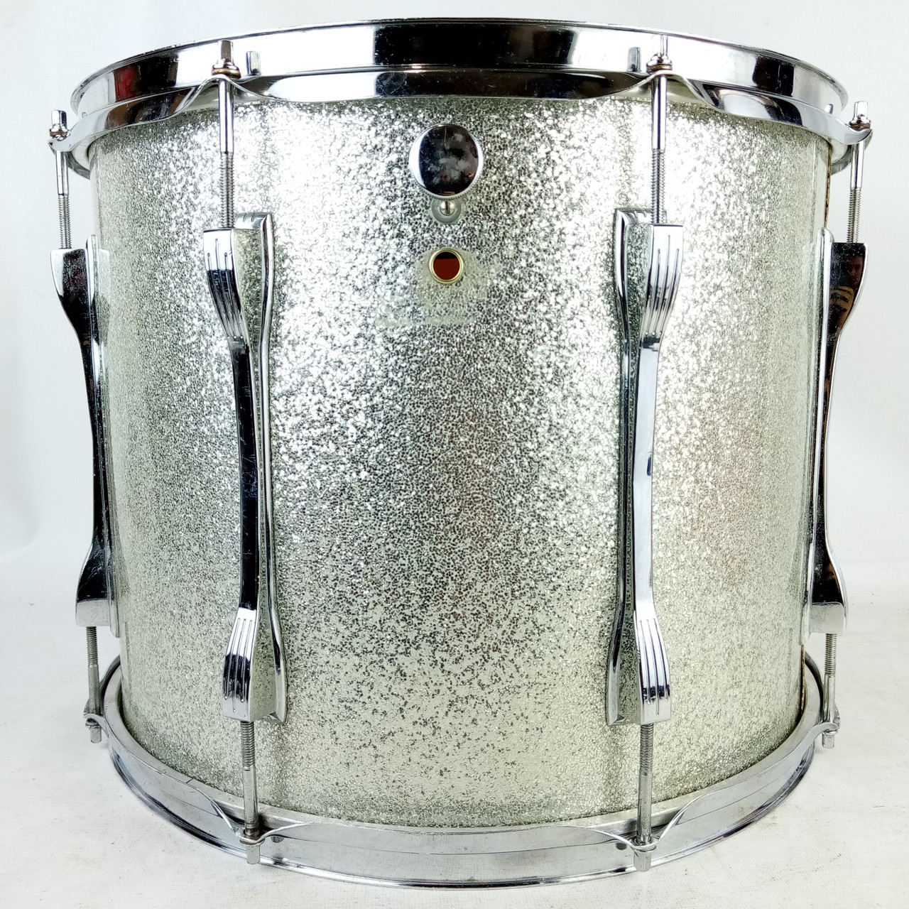 Ludwig 12x15" Virgin Silver Sparkle Mach-Lug Tom Drum Tenor Floor Rack 70s B/O* — main photograph