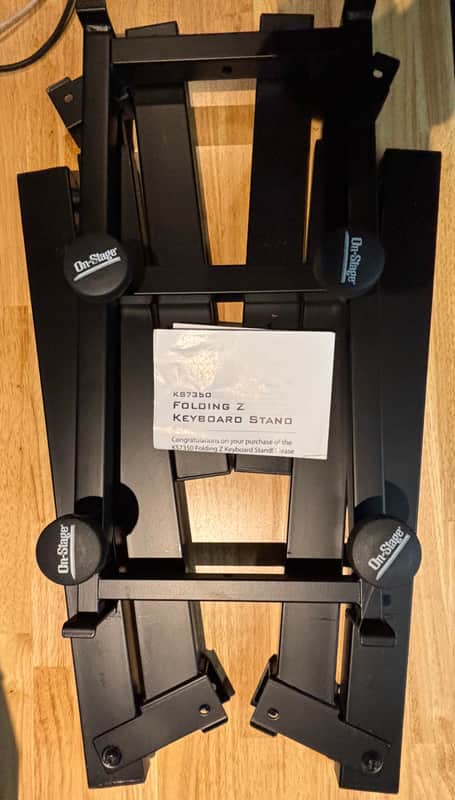 On-Stage KS7350 Pro Heavy-Duty Folding Z-Stand Keyboard Stand 2010s - Black image 1