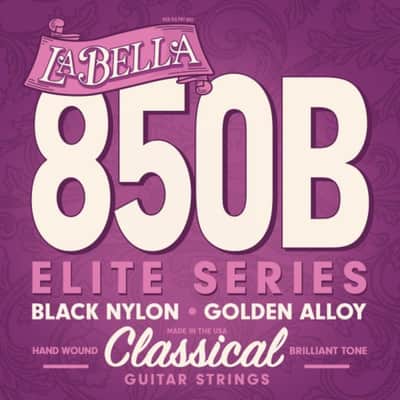 La Bella Guitar Strings  Nylon #850B Black Nylon Elite Golden Alloy Classical