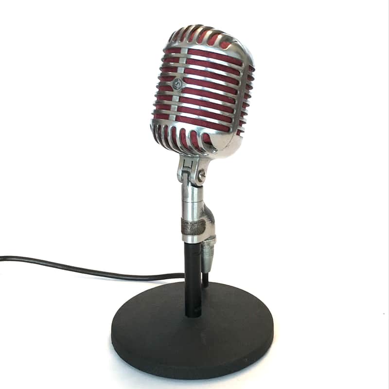 Rare Vintage 1940’s Shure Model 55CV "Fat Boy” Unidyne Microphone with Stand - “Elvis Mic”. image 1
