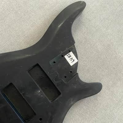 Black 6 String Electric Bass Basswood Body image 2