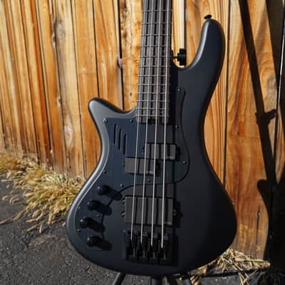 Schecter DIAMOND SERIES Stiletto-4 Stealth Pro EX - 35" Scale-BEAD-- Satin Black Left Handed 4-String Electric Bass Guitar image 4