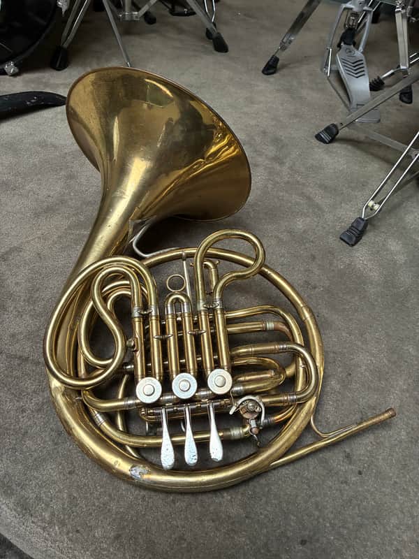 King H.N. White French Horn Double 1959? - Gold Laquer image 1