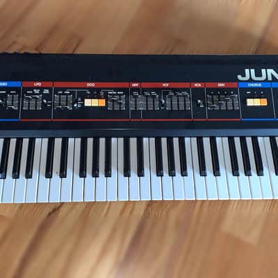 Roland Juno-6 61-Key Polyphonic Synthesizer 1982 - 1984 - Black image 2